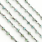 Load image into Gallery viewer, Larimar Oxidized Wire Chain.