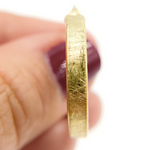Load image into Gallery viewer, 14K Solid Gold Diamond Cut Hoop Earrings with Texture.