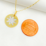 Load image into Gallery viewer, 14k Solid Gold Star Medallion Charm