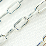 Load image into Gallery viewer, V183SS. Sterling Silver Diamond Cut Paperclip Link Chain