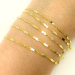 Load image into Gallery viewer, 14K Solid Yellow Gold Bars and Singapore Chain