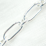 Load image into Gallery viewer, 925 Sterling Silver Hollow Smooth Paperclip Long & Short Link Chain.