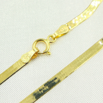 Load image into Gallery viewer, 14k Solid Yellow Gold Herringbone Chain