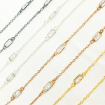 Load image into Gallery viewer, Cubic Zirconia Rectangular Shape Connected Chain