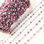 Load image into Gallery viewer, Ruby Oxidized Wire Chain.