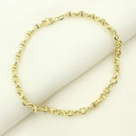 Load image into Gallery viewer, 14K Solid Yellow Gold Diamond Cut Marina Style Link Bracelet