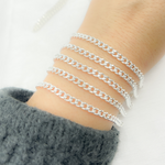 Load image into Gallery viewer, 925 Sterling Silver Curb Round Link Chain