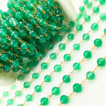 Load image into Gallery viewer, Green Onyx Gold Plated Wire Chain