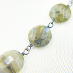 Load image into Gallery viewer, Labradorite Oxidized Wire Chain.