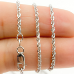 Load image into Gallery viewer, 14K Solid White Gold Rope Chain