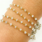 Load image into Gallery viewer, Siloni Moonstone Gold Plated Wire Chain.