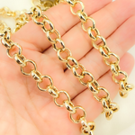 Load image into Gallery viewer, Gold Plated 925 Sterling Silver Rolo Link Chain.