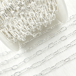 Load image into Gallery viewer, 925 Sterling Silver Paperclip Link Chain. Smooth Short Link.