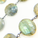 Load image into Gallery viewer, Labradorite Oxidized Wire Chain.