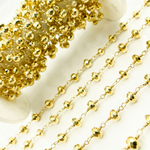 Load image into Gallery viewer, Golden Pyrite Faceted Rondel Oxidized Wire Chain
