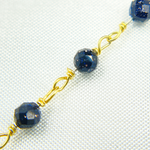Load image into Gallery viewer, Blue Sunstone Gold Plated Wire Chain.