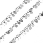 Load image into Gallery viewer, Oxidized Sterling Silver Dangle Disk Chain