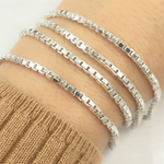 Load image into Gallery viewer, Sterling Silver Box Link Chain