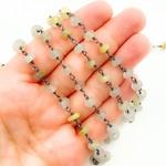 Load image into Gallery viewer, Golden Rutile Oxidized Wire Chain.