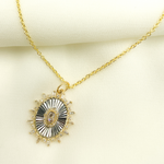 Load image into Gallery viewer, 925 Sterling Silver Black Rhodium with Diamonds Oval Shape Charm.