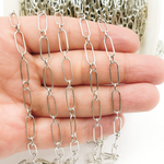 Load image into Gallery viewer, Sterling Silver Oxidized Smooth Oval Link & Round Links Chain