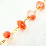 Load image into Gallery viewer, Strawberry Quartz Gold Plated Wire Chain