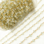 Load image into Gallery viewer, Green Amethyst Gold Plated Wire Chain