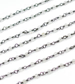 Load image into Gallery viewer, Coated White Topaz Wire Wrap Chain
