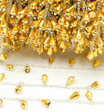 Load image into Gallery viewer, Golden Pyrite Drop Dangle 925 Sterling Silver Wire Chain.