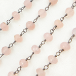 Load image into Gallery viewer, Rose Chalcedony Oxidized Wire Chain.