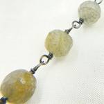 Load image into Gallery viewer, Labradorite Round Oxidized Wire Chain.