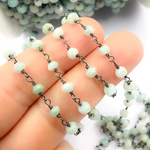 Load image into Gallery viewer, Amazonite Wire Wrap Chain