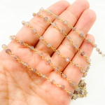 Load image into Gallery viewer, Strawberry Quartz Gold Plated Wire Chain