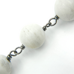 Load image into Gallery viewer, Howlite Gemstone Round Shape Chain.
