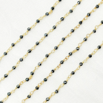 Load image into Gallery viewer, Hematite Gold Plated Wire Chain.