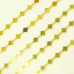 Load image into Gallery viewer, Gold Plated 925 Sterling Silver Diamond Dangle Square Link Chain.