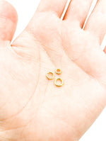 Load image into Gallery viewer, Gold Plated 925 Sterling Silver Open Jump Rings 20 Gauge 4,5 & 6mm. GPJRO