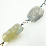 Load image into Gallery viewer, Labradorite Organic Shape Oxidized Wire Chain.
