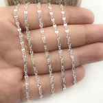 Load image into Gallery viewer, V186SS. Sterling Silver Diamond Cut Flat Marina Link Chain