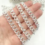Load image into Gallery viewer, 925 Sterling Silver Smooth Curb Link Chain.
