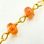 Load image into Gallery viewer, Sunstone Smooth Gold Plated 925 Sterling Silver Wire Chain