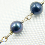 Load image into Gallery viewer, Peacock Pearl Round Shape 925 Sterling Silver Wire Chain