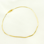 Load image into Gallery viewer, 14K41 Bracelet. 14K Solid Yellow Gold Herringbone Bracelet