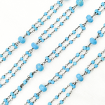 Load image into Gallery viewer, Turquoise Double Oxidized Connected Wire Chain.