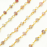 Load image into Gallery viewer, Strawberry Quartz Gold Plated Wire Chain