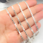 Load image into Gallery viewer, Sterling Silver Box Link Chain