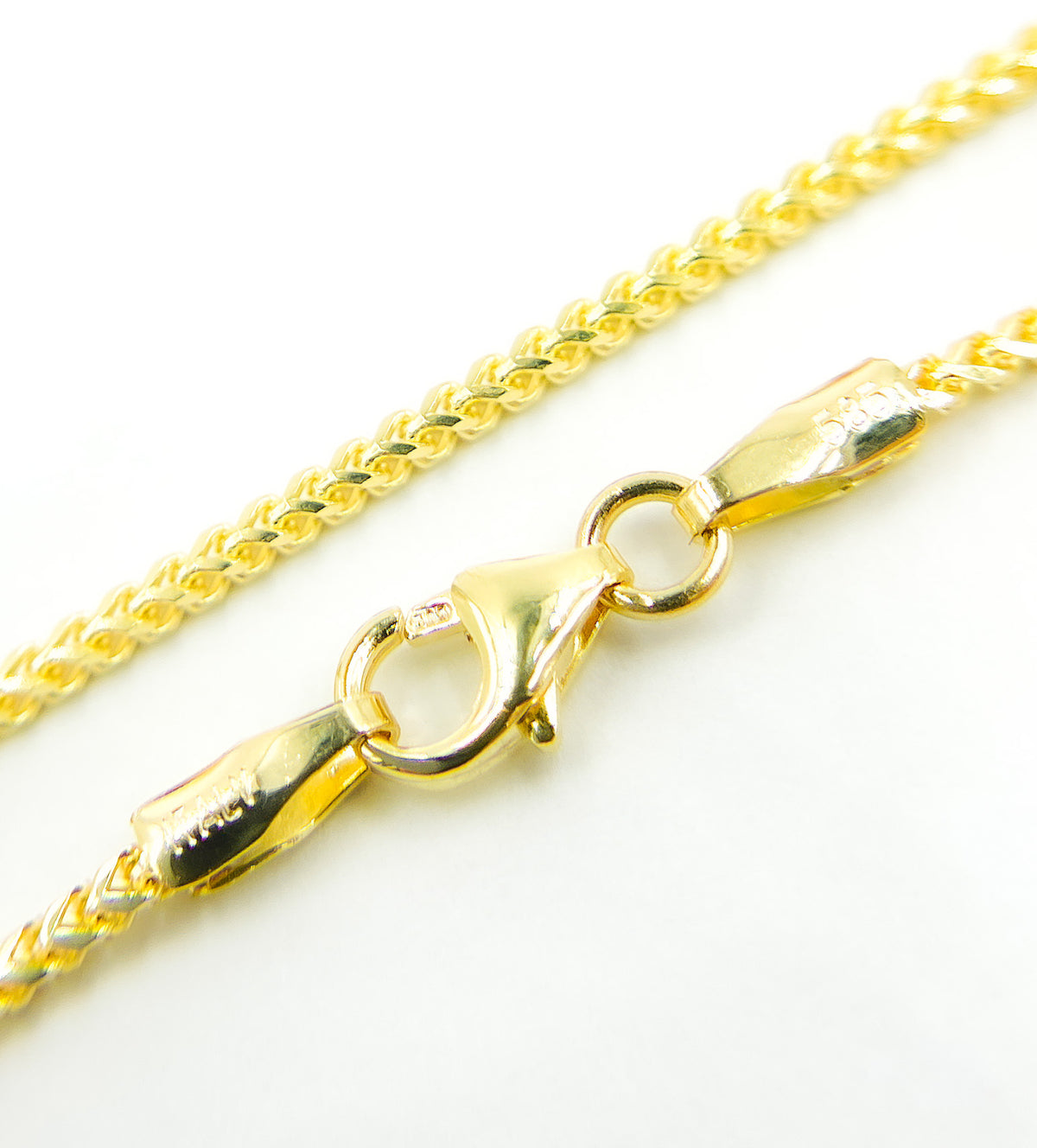 040FRP1. 14K Solid Gold Wheat Chain