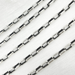 Load image into Gallery viewer, Oxidized 925 Sterling Silver Smooth Box Chain