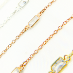 Load image into Gallery viewer, Cubic Zirconia Rectangular Shape Connected Chain