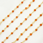 Load image into Gallery viewer, Hessonite Gold Plated Wire Chain.